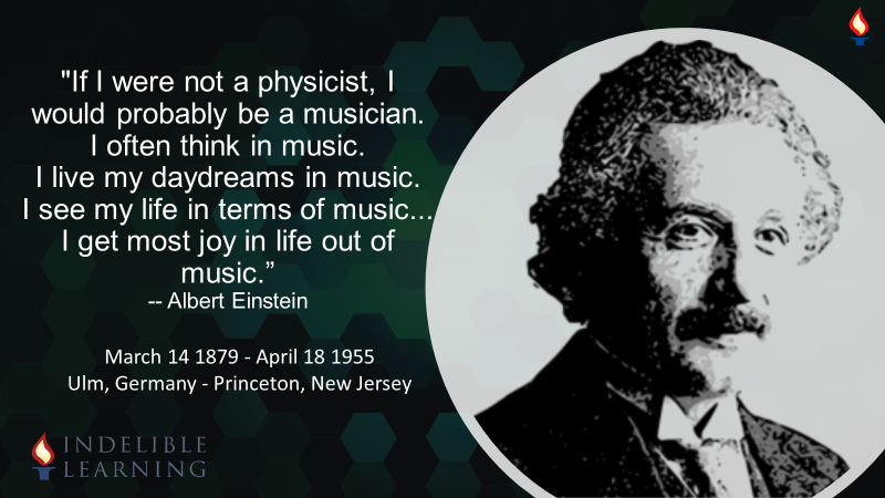 'If I were not a physicist, I would probably be a musician🎶 I often think in music. I live my daydreams in music. I see my life in terms of music.. I get most joy in life out of music' Albert Einstein 14 March 1879 – 18 April 1955 #OTD #QOTD #gifted #genius #education #mind