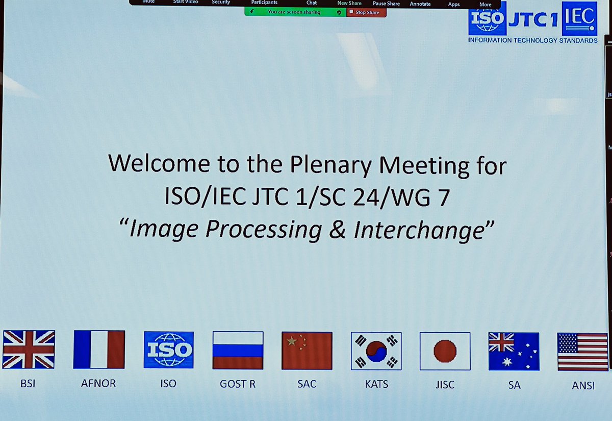 ISO/IEC JTC 1/SC24 „Computer Graphics“ will today discuss image processing and interchange, environmental representation, and formats for visualization and other derived forms of product data at the @standardsaus offices. @isostandards @IECStandards