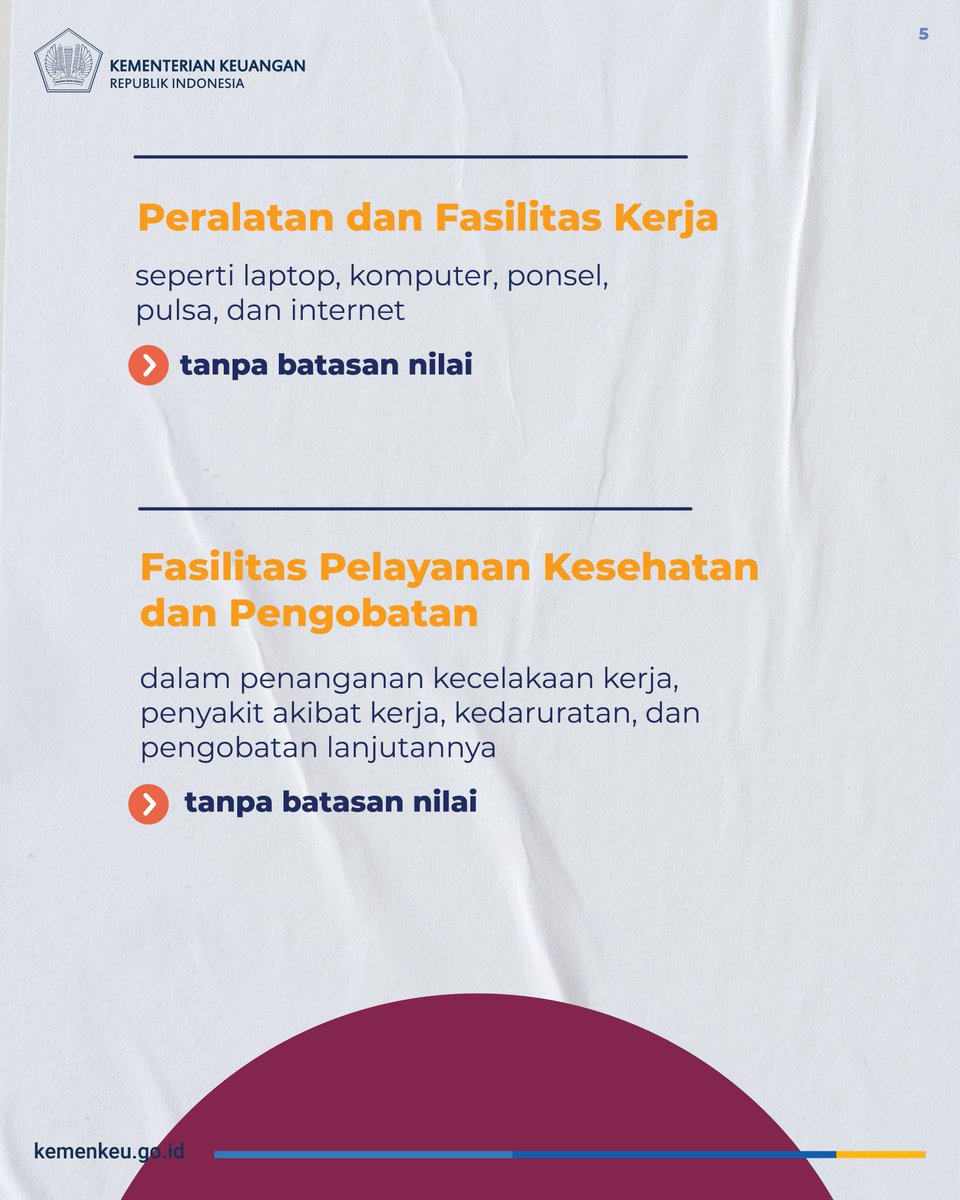 KemenkeuRI's tweet photo. Beberapa fasilitas juga dikecualikan tanpa batasan nilai. https://t.co/wAsXdeU6Kx