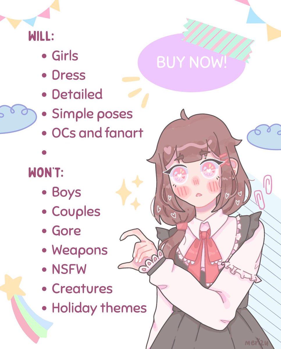 💗C0MMISSIONS OPEN💗🎨 💗 1-2 weeks TAT 💗 Payment after the sketch is approved Comms are open again! Please check out my carrd first (in bio) for more info ~ DM for inquiries!🫶🏻