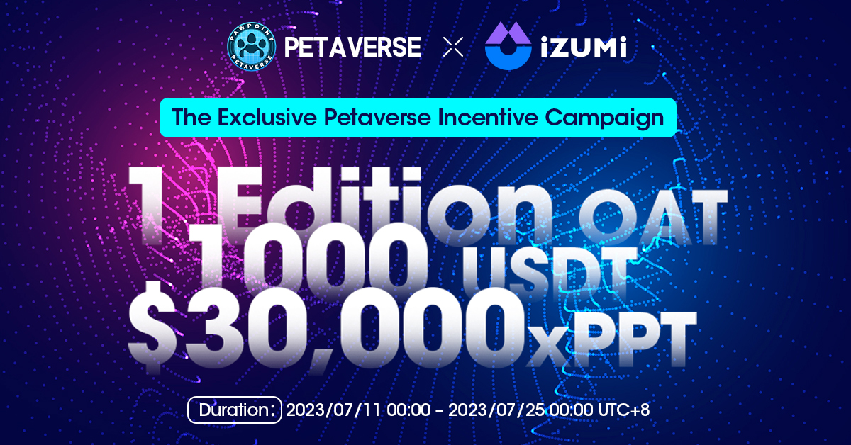Petaverse fams, Petaverse x iZUMI #zkSync Incentive Campaign countdown 15 days!⏳

You can get rewards by claiming #airdrop tasks 
Join: galxe.com/izumi/campaign…

Rankings will be announced by <a href="/izumi_Finance/">iZUMi Finance | Nasdaq DAT</a> after the campaign ends.

1/2
