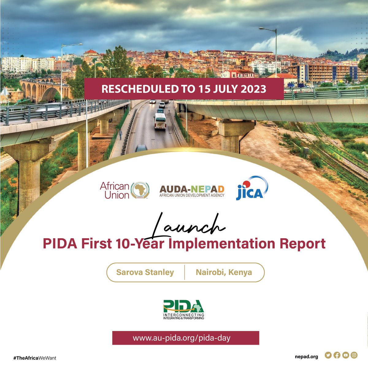 NEPAD_Agency's tweet image. 📣 Important Announcement 📣

#PIDADay Update: Please note that the event has been rescheduled to July 15, 2023 due to unforeseen circumstances.

Don&apos;t worry! The agenda remains unchanged. Mark your calendars!