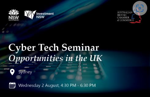 In partnership with @BritishChamber, we're proud to present a leading-edge seminar on the dynamic world of Cyber Tech. Learn more about the event and register today to reserve your spot: britishchamber.com/events/event-d… #InvestmentNSW #Cyber #CyberTech