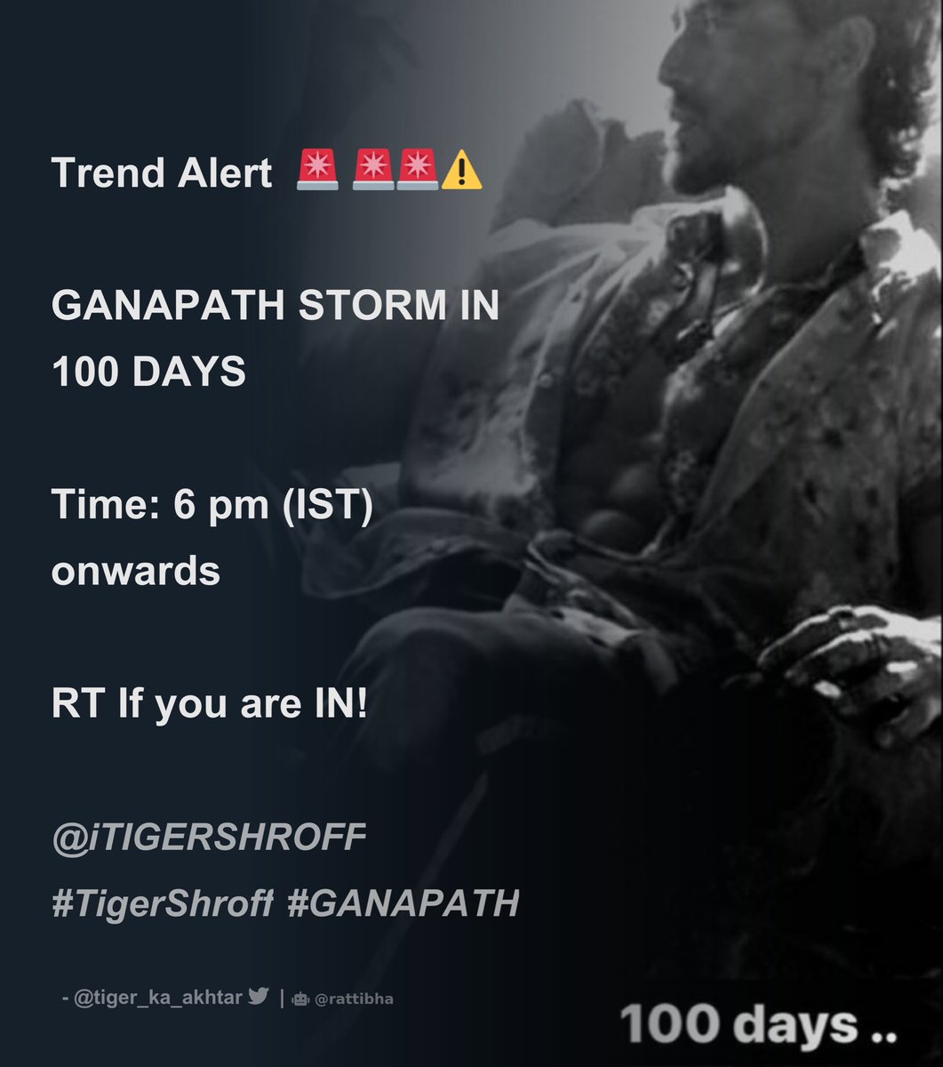GANAPATH STORM IN 100 DAYS 

#GANAPATH #TigerShroff #AmitabhBachchan #KritiSanon #GanapathPart1 @TeamTIGERSHROFF