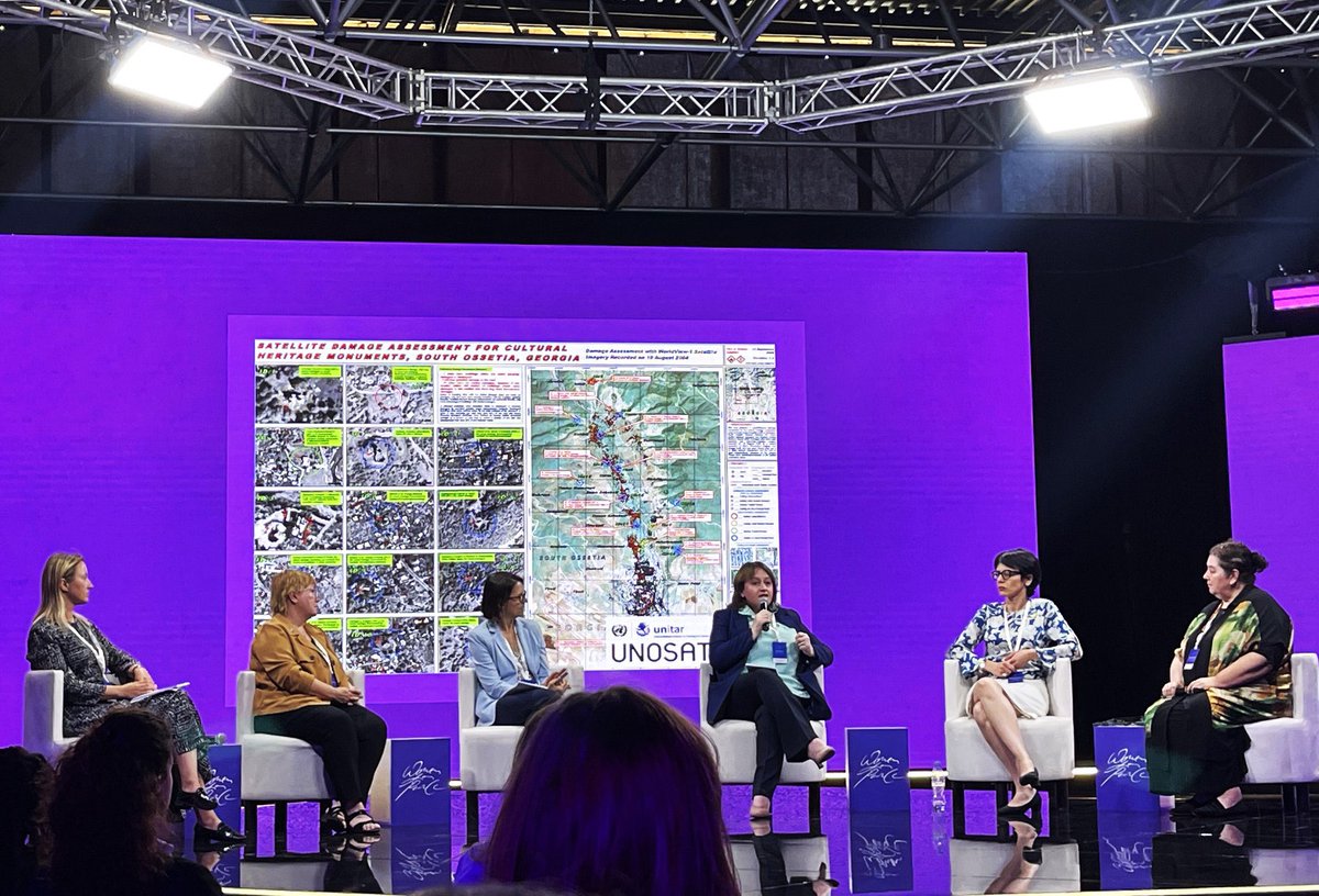 icomgeorgia's tweet photo. Tbilisi Women Intl.Conference:
@LanaAnnaKa Chair of @icomgeorgia spoke about ICOM #heritageprotection tools&amp;initiatives; safeguarding #culturalheritage in #Georgia and #SolidaritytoUkraine project empowering Ukrainian colleagues in GE #TWIC #WomenforPeace 
https://t.co/SKFWw6ju9r https://t.co/vYxzcI1Hn3