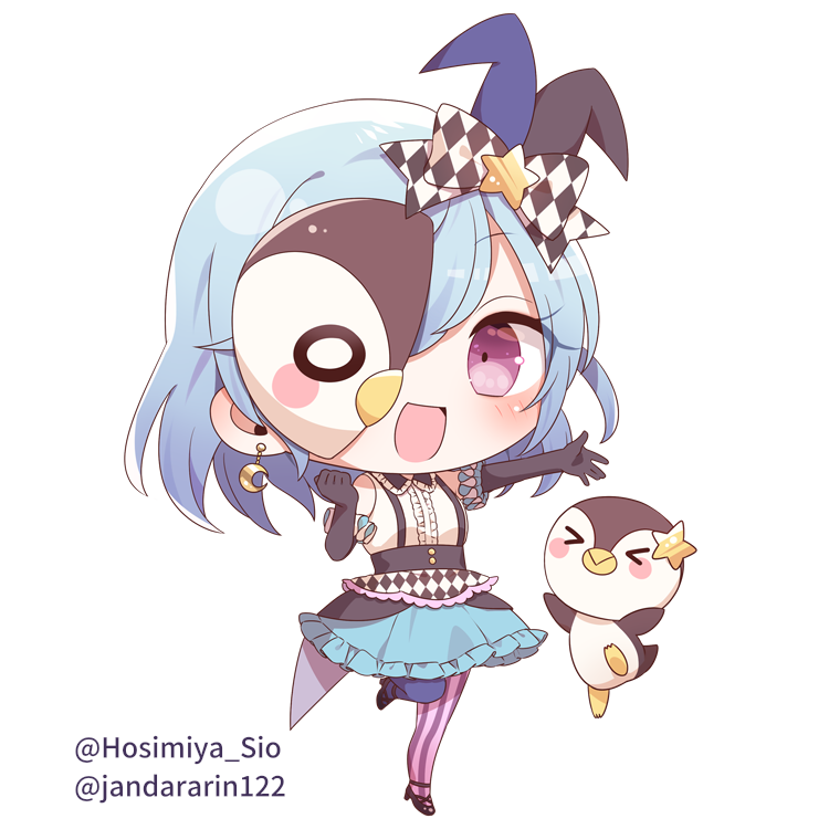 「星宮汐 様()の誕生日グッズ用イラストを描かせていただきました!衣装デザインは好」|じゃんだら琳のイラスト