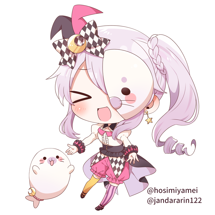 「星宮汐 様()の誕生日グッズ用イラストを描かせていただきました!衣装デザインは好」|じゃんだら琳のイラスト