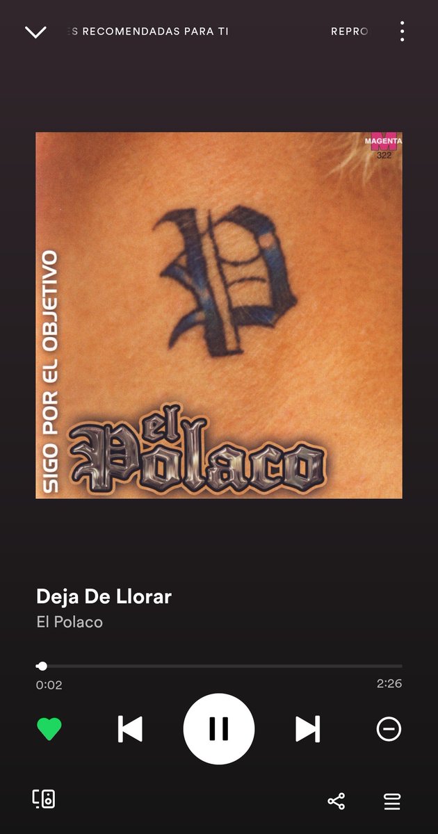 si spotify me sigue tirando estos temas voy a amanecer colgado con un cavic al lado