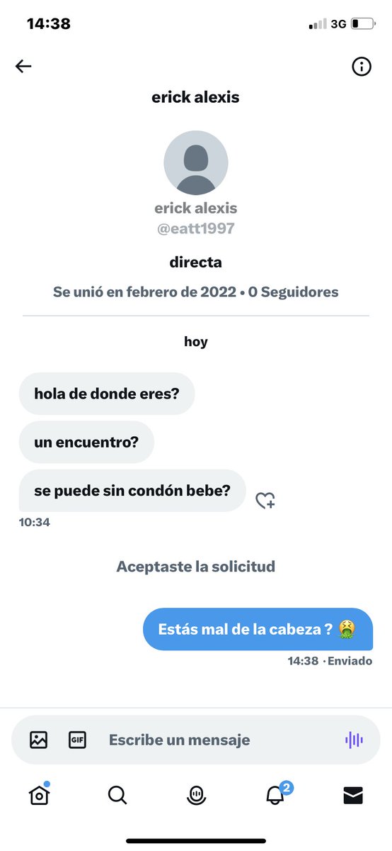 BDClientListMX2's tweet photo. Esta cuenta ha sido reportada por solicitar servicio sin preservatico
Cuidado! NO ATENDER!
Ver imagen de evidencia
#AlertaDivas
@eatt1997 https://t.co/Fyqy8ksmz6