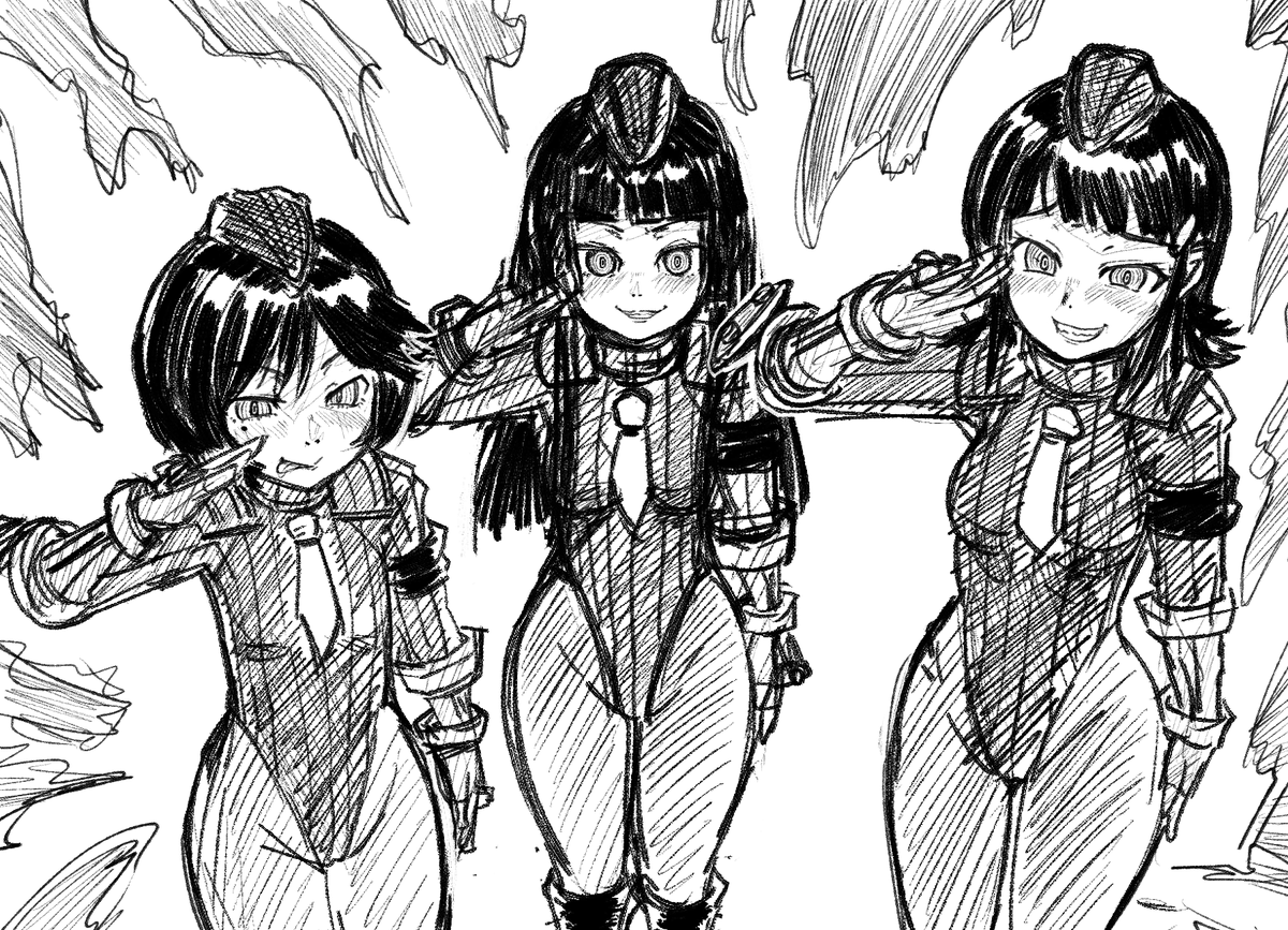 地獄の少女なベガ親衛隊あいちゃん・ゆずき・ミチル②
表情変化版作りましたー洗脳で絶対しない悪い表情させるのいいよね 