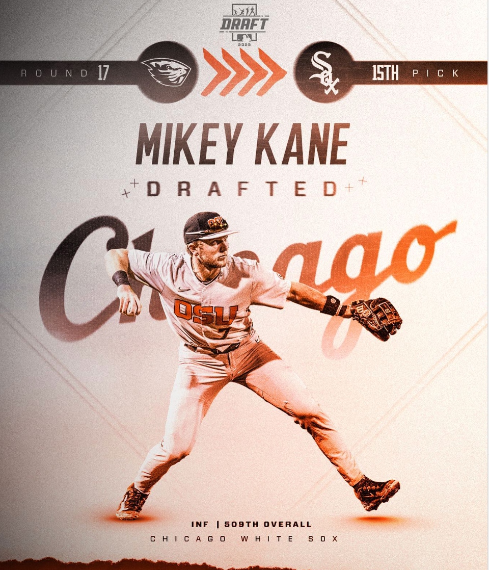 SFHSLaCanadaCA's tweet photo. Congratulations to St. Francis Alumni Mikey Kane '20 who was selected in the 17th round / 15th pick to the Chicago White Sox. We are so proud of Mikey &amp; congratulations to the Kane family. 

Photo Credit: @OregonState / @Rivals / @LaTimes https://t.co/gey7WTS6H4