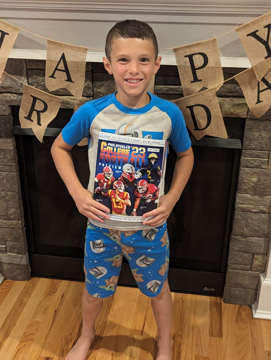 My 9 year old loved opening his 2023 <a href="/philsteele042/">Phil Steele</a> preview.  It's his favorite thing to read at the beach in the summer.