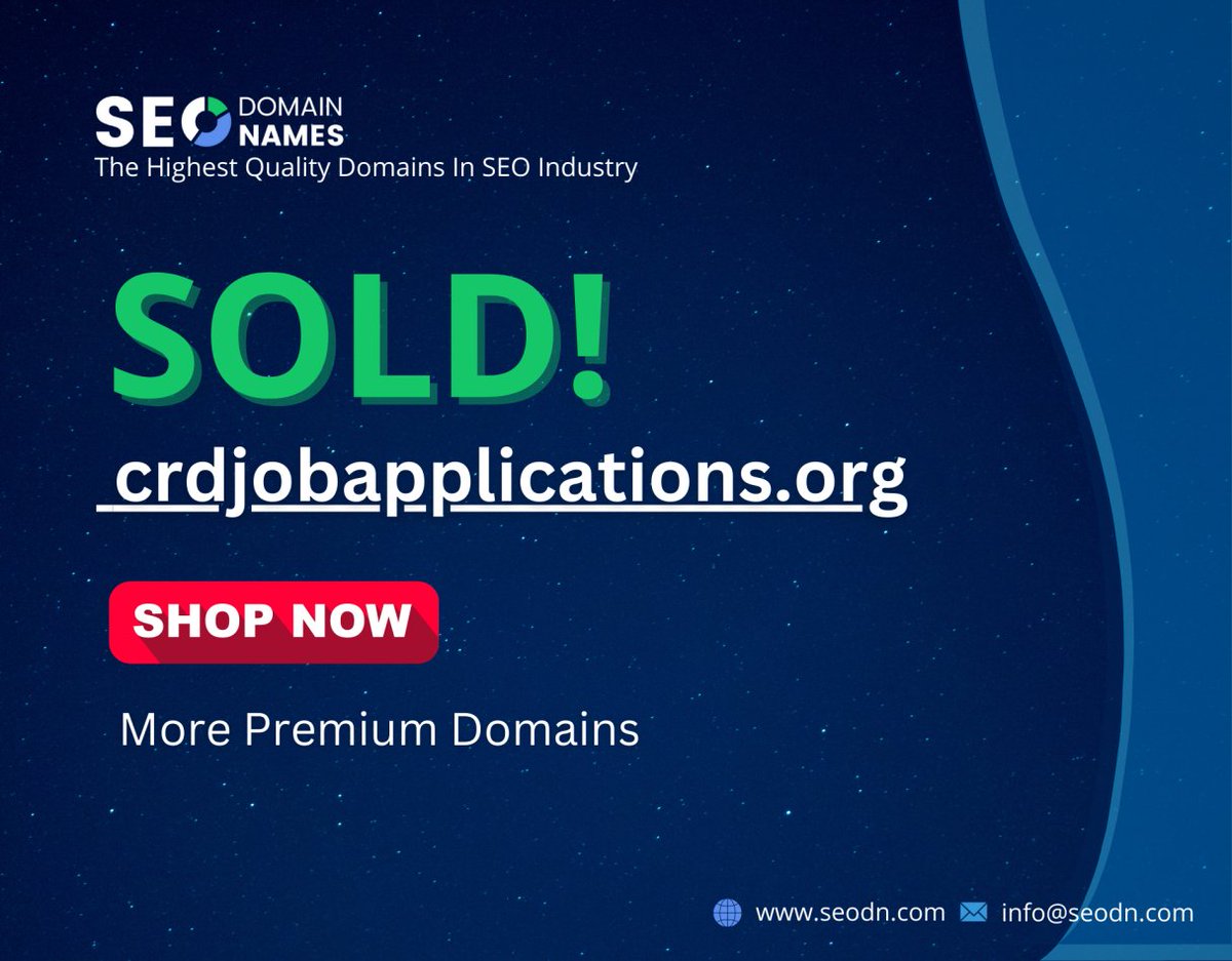 _seodn's tweet photo. SEO Domain Names Sold - https://t.co/wxFIDkKppH
.org Domain Name Sold
Congrats to Both Parties Involved

Check Out More Premium Expired Domains at https://t.co/tBhfnDNLCz 
#seodn #domainsforsale #domainsales #seoservices #seodomains #domainnameforsale #domainbroker #seo https://t.co/I98RutDpMT