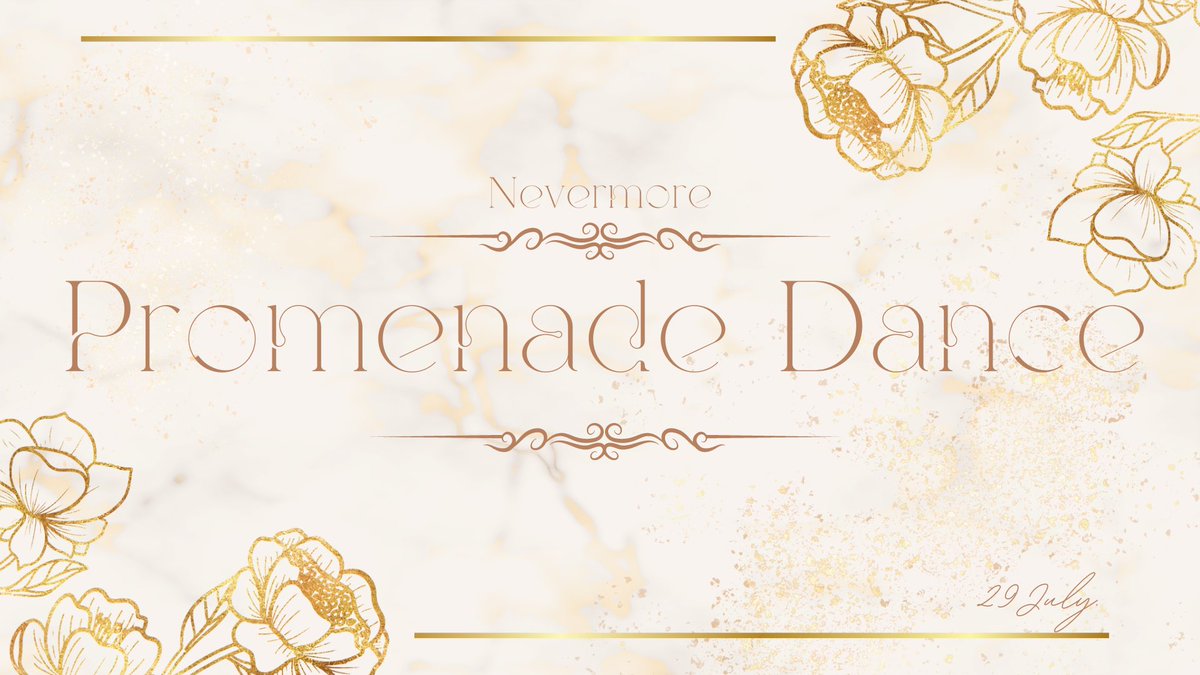 NVMA_Commu's tweet photo. #NVMA_Prom
Nevermoreจัดงาน Prom ภายในวันที่ 29 กรกฎาคม สีของงานคือ White and gold ธีม Debutante ภายในงานมีการจัดเลี้ยง วงดนตรี และ ฟลอร์เต้นรำเพื่อเป็นการส่งท้ายนักเรียน

[ เวลาอีเว้นต์ : 24 กรกฏาคม - เล่นย้อนหลังไ��้เรื่อยๆ (เวลางานจริง 29 กรกฏาคม) ]
Doc : https://t.co/GBkxEViloq https://t.co/qm5qIn9du3