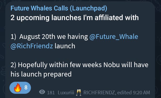 August 20th have your #bnb ready 

t.me/Future_Whale