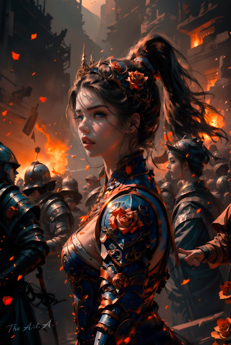 TAalgorithmist's tweet image. ❤️‍🔥 Fire ❤️‍🔥

#aiart
#aiartist
#aiartshow
#aiartwork
#aiartcommunity
#aigenerator
#generativeai
#digitalart
#digitalartwork
#digitaldrawing
#digitalillustration
#fire
#fantasyart
#fantasygirl
#girlportrait
#war
#illustration
#painting
#portraitbeauty
#princess
#quen