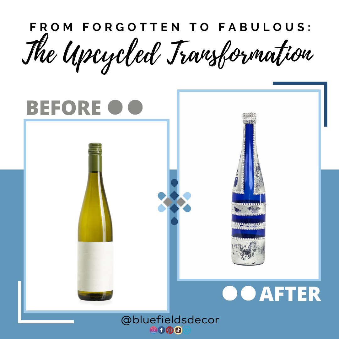 BluefieldsDecor's tweet image. Discover the incredible journey of upcycling as our decorative bottles are transformed into remarkable works of art. Join us in celebrating the elegance of upcycled decor and the sustainable beauty it brings.
#UpcycledBeauty #Sustainability #bluefieldsdecor #CreativeReinvention