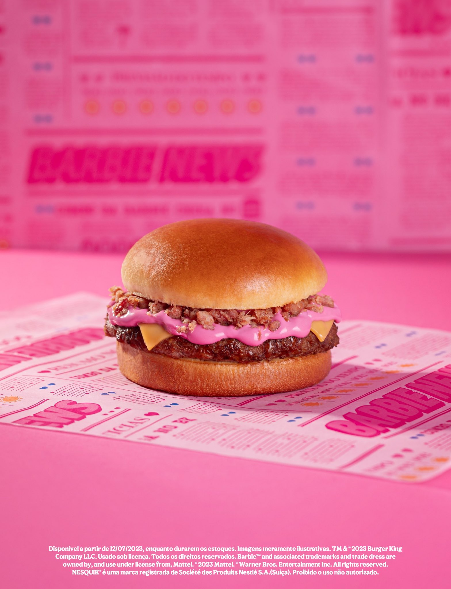 Pop Crave X Burger King Brazil unveils limited edition Pink Burger and Barbie Shake to celebrate the release of Barbie. Out tomorrow July 12. https t EM98BroZvz X