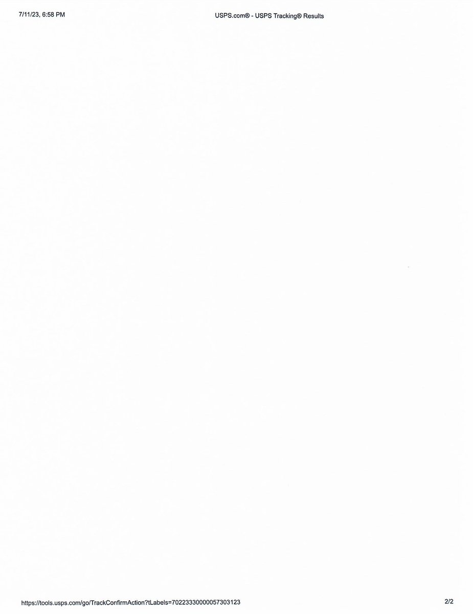 all4_sunlight's tweet image. When @USPSHelp will Certified Mail 70223330000057303123 (16 page) be delivered? Tracking:06/16 &quot;Awaiting Delivery Scan&quot; but no delivery. PO supervisor shows mail address inexplicably deleted fr #USPS record. Rtrn Rcpt #9590940267071060216871 missing too. Urgent!
#TuesdayFeeling