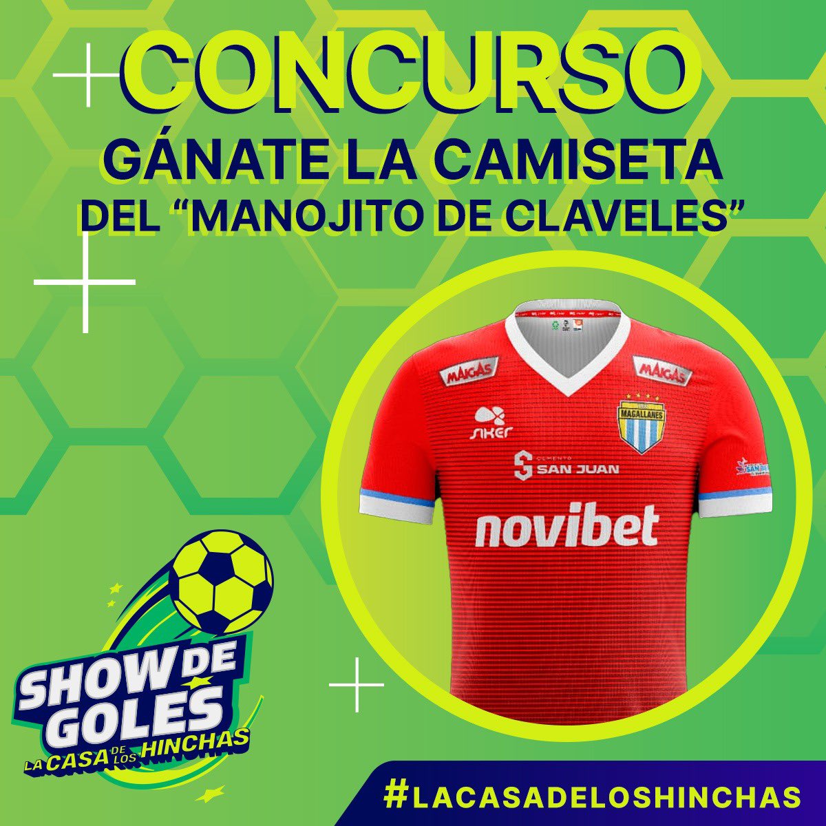 Participa!👀

Cómo participar? Muy fácil👇🏾👀

1. Sigue nuestra cuenta <a href="/sdg_oficial/">Show de Goles</a> 
2. Cuéntanos por qué mereces ganarte la camiseta de <a href="/cdmagallanes/">Deportes Magallanes</a> de @oficial_sikersantiago 
3. Etiqueta a 3 amigos
4. No olvides usar el #ElProgramadelosHinchas