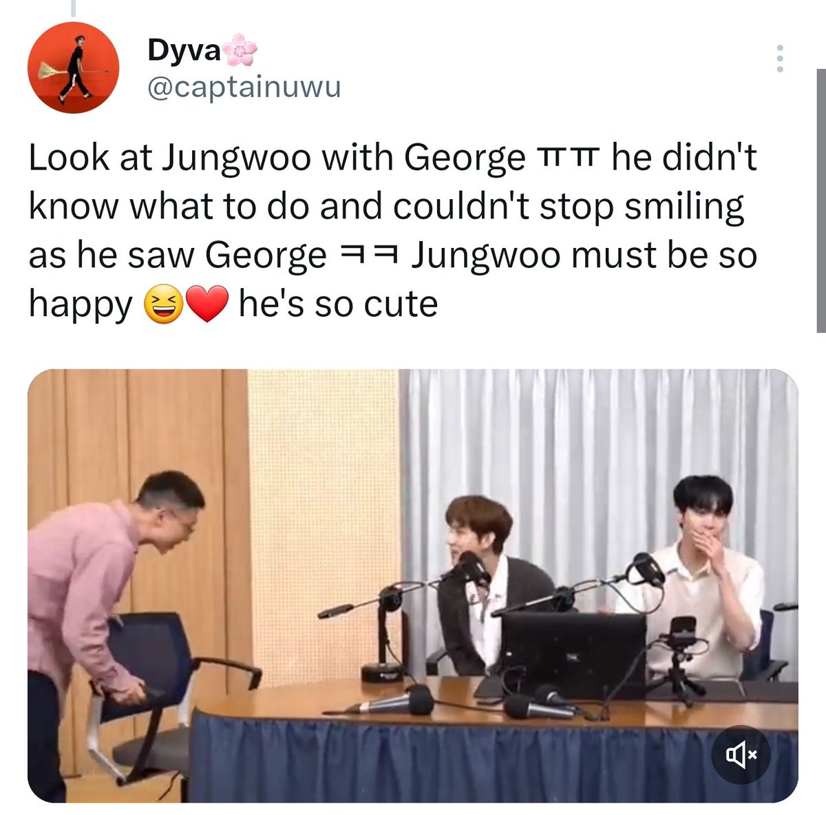 captainuwu's tweet photo. Jungwoo the certified successful fanboy ㅋㅋㅋㅋ now I hope he gets to meet his favorite Sonny Hyung as well 😆❤ https://t.co/MzRVo9vGrU