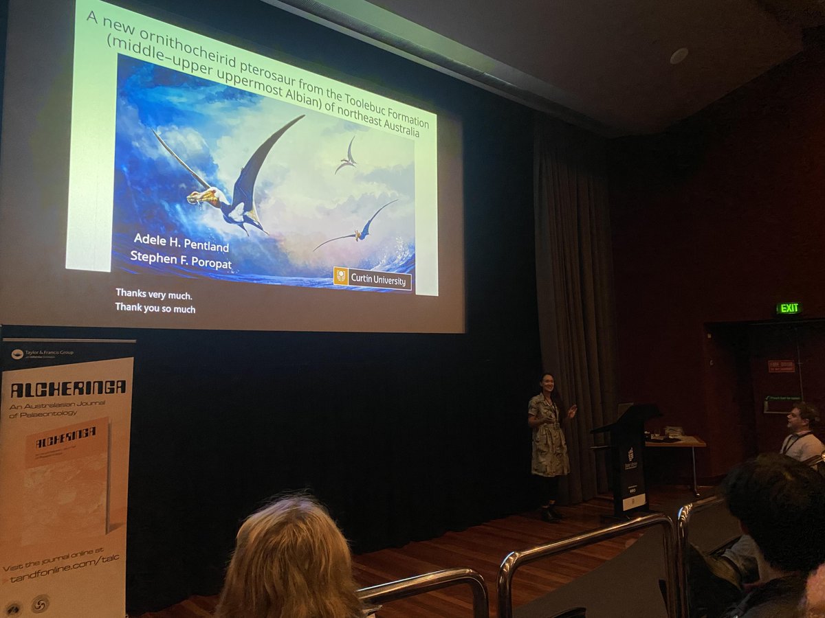 WA Organic & Isotope Geochemistry Centre (@waoigc) on Twitter photo With day 2 of Palaeo Down Under #PDU3 done, our first two WA-OIGC speakers, Stephen Poropat and PhD student <a href="/AdelePentland/">Adele Pentland</a> got to present their amazing work about Australian dinosaurs! Make sure you check out the rest of the WA-OIGC crew during #PDU3 this week. <a href="/AAOD_QLD/">Age of Dinosaurs</a> With day 2 of Palaeo Down Under #PDU3 done, our first two WA-OIGC speakers, Stephen Poropat and PhD student <a href="/AdelePentland/">Adele Pentland</a> got to present their amazing work about Australian dinosaurs! Make sure you check out the rest of the WA-OIGC crew during #PDU3 this week. <a href="/AAOD_QLD/">Age of Dinosaurs</a>