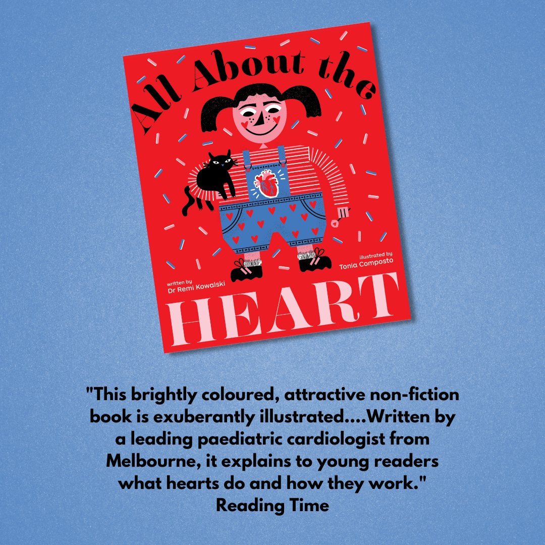 Thank you Reading Time for this lovely review of All About the Heart! 'This brightly coloured, attractive non-fiction book is exuberantly illustrated….Written by a leading paediatric cardiologist from Melbourne, it explains to young readers what hearts do and how they work.'