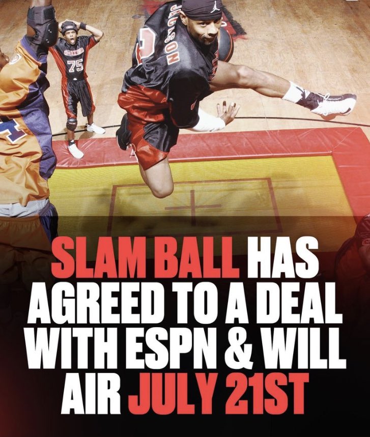 NotOkaySports's tweet photo. #SlamBall is coming back July 21st to @espn and I have a feeling we  @Not_OkayBears are going to love it. https://t.co/8xvAweQAtr