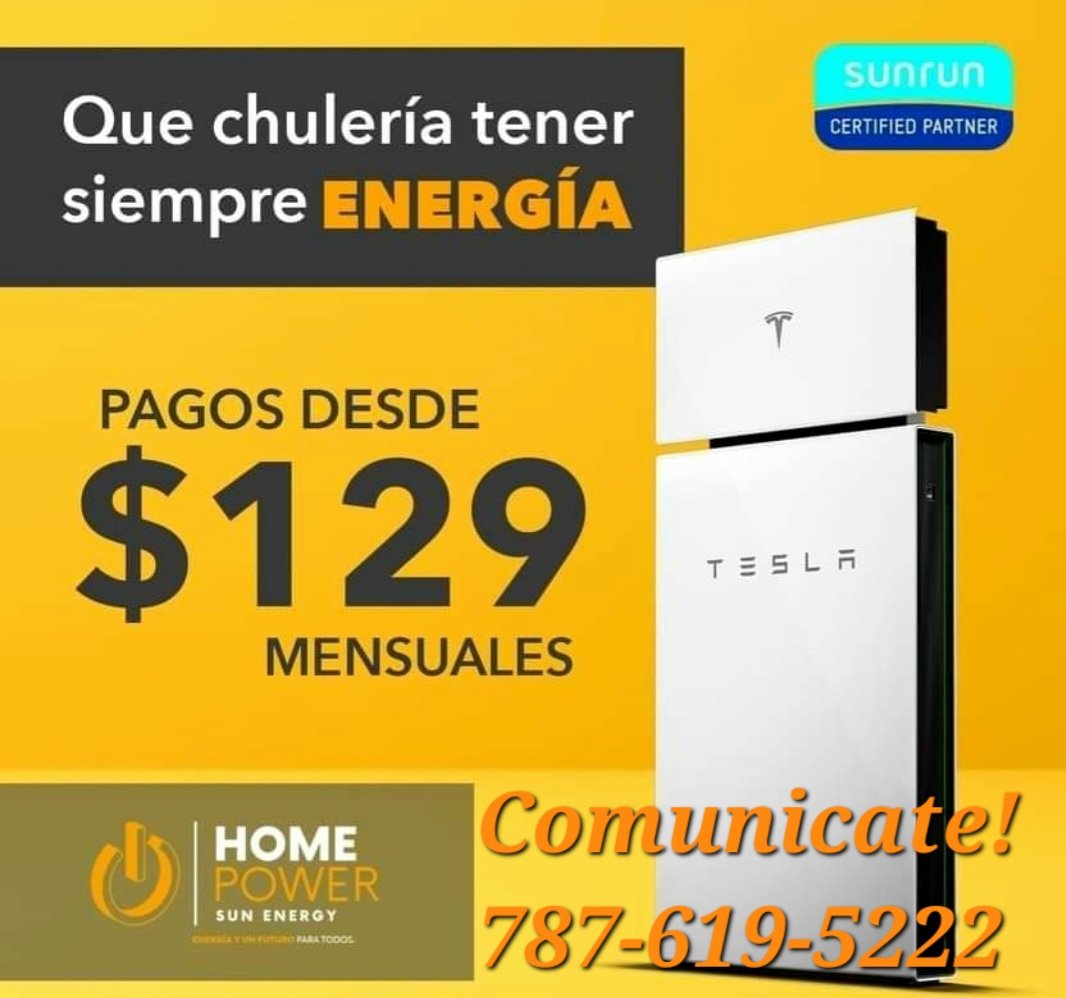 PeTE___r's tweet photo. Si estás cansado de los apagones de💡 y los altos costos en tú factura de luz💰, somos tú solución 
✅️ Orientación sin Compromiso
✅️Sistema de 4K desde $19,990
✅️Pagos desde $129 MENSUAL
✅️25 Años de Garantía, Servicio y Seguro Contra Huracanes⛈️
📲 787-619-5222 
🌞🪟🏡🔋 https://t.co/v9iGSn2Ful