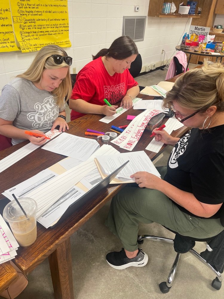 BeebeElementary's tweet photo. Out with old and in with the new and improved 2nd grade Literacy standards! 2nd grade teachers worked hard digging in to the new standards. Great things are coming! #BPRD #BBElem https://t.co/uT6HVUGCEz