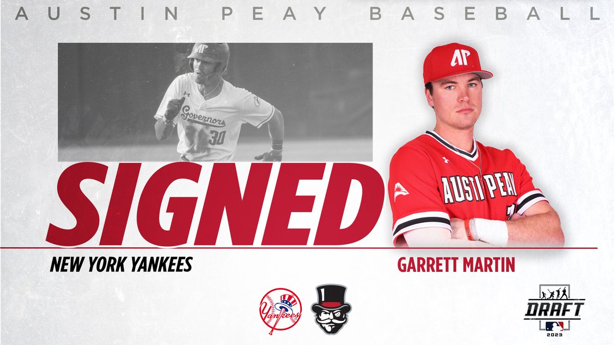 Congratulations to @gmart127 on signing with the <a href="/Yankees/">New York Yankees</a> as a free agent today! 

#LetsGoPeay | #⃣🅱️🅰️🆖 | <a href="/coach_fanning/">Roland Fanning</a>