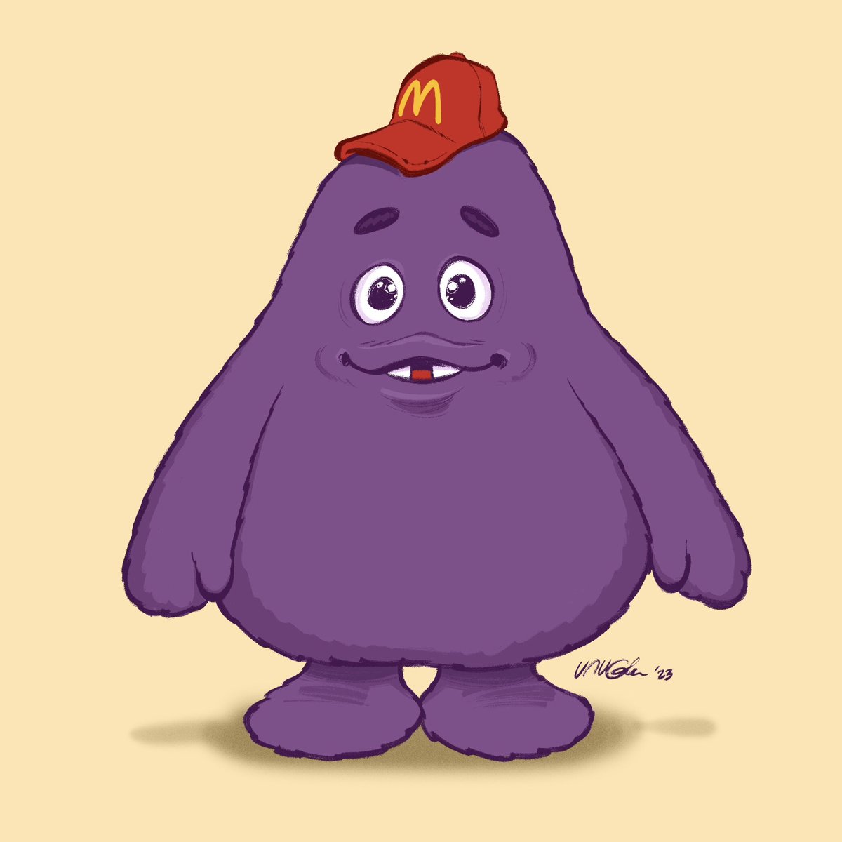 Little Grimace! 💜 <a href="/mcdonalds/">McDonald's</a> needs to bring the McDonaldland characters back for good!