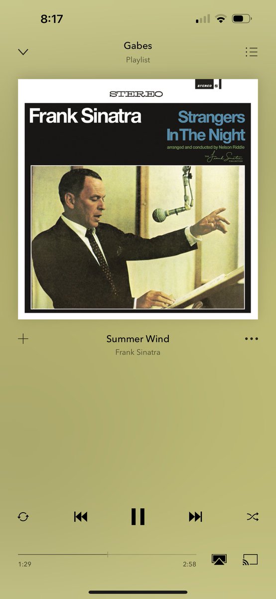 🎶 🎼 Can’t fux with Frank… #whatImListeningTo 🎙️ 🔊 #frankSinatra 💯