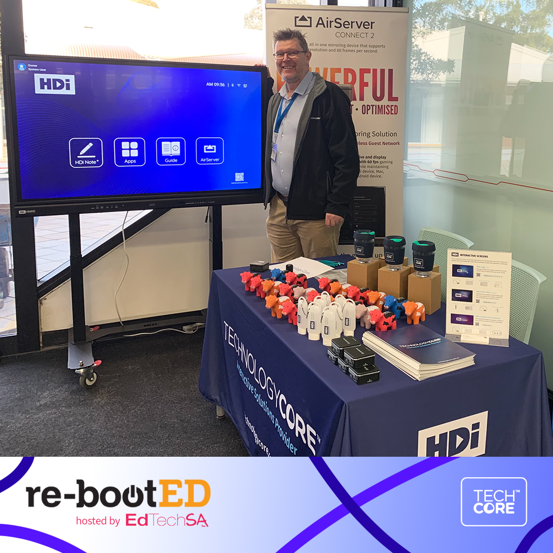 TechCoreAus's tweet image. Great to be here on our second day at RebootED hosted by EdTech SA. 🙂 We invite you to join us today and explore the advantages of using our HDi interactive screen in education.
#teachersofadelaide #edtechsa #adelaide #techcore #rebooted #InteractivePanels