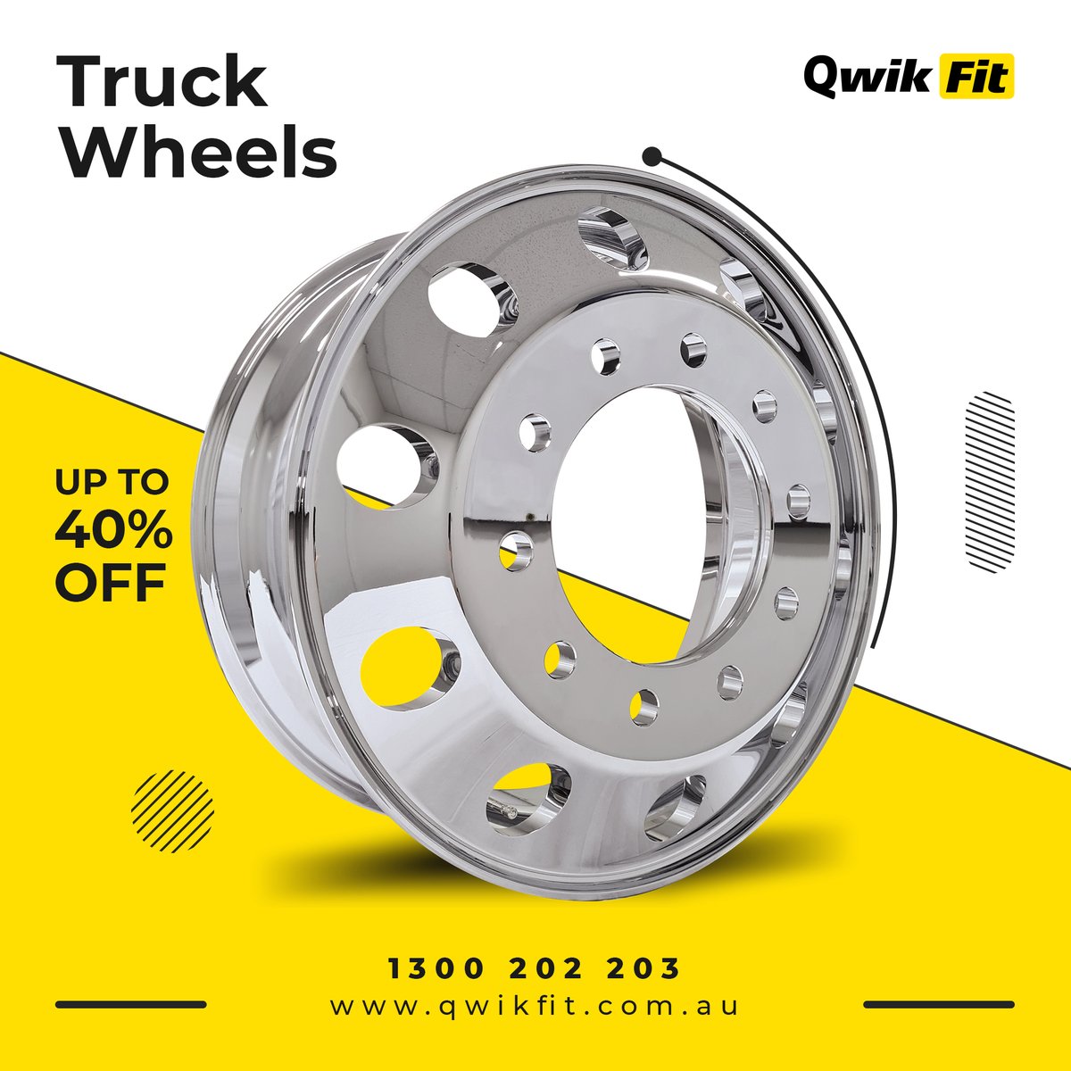 qwikfitau's tweet photo. Get upto 40% of on brand new truck wheels. Just dial 📞 1300-202-203 or visit 🌍 https://t.co/pAekbxhmhM
.
.
✅ Truck Wheels
✅ Car Wheels
.
.
#truck #wheelsforsale #qwikfit #tyre #roadside #help #sydney #roadtrip #australia #night #lifestyle #travel #tyres #wheels #sale #offer https://t.co/i8gI1D3rNe