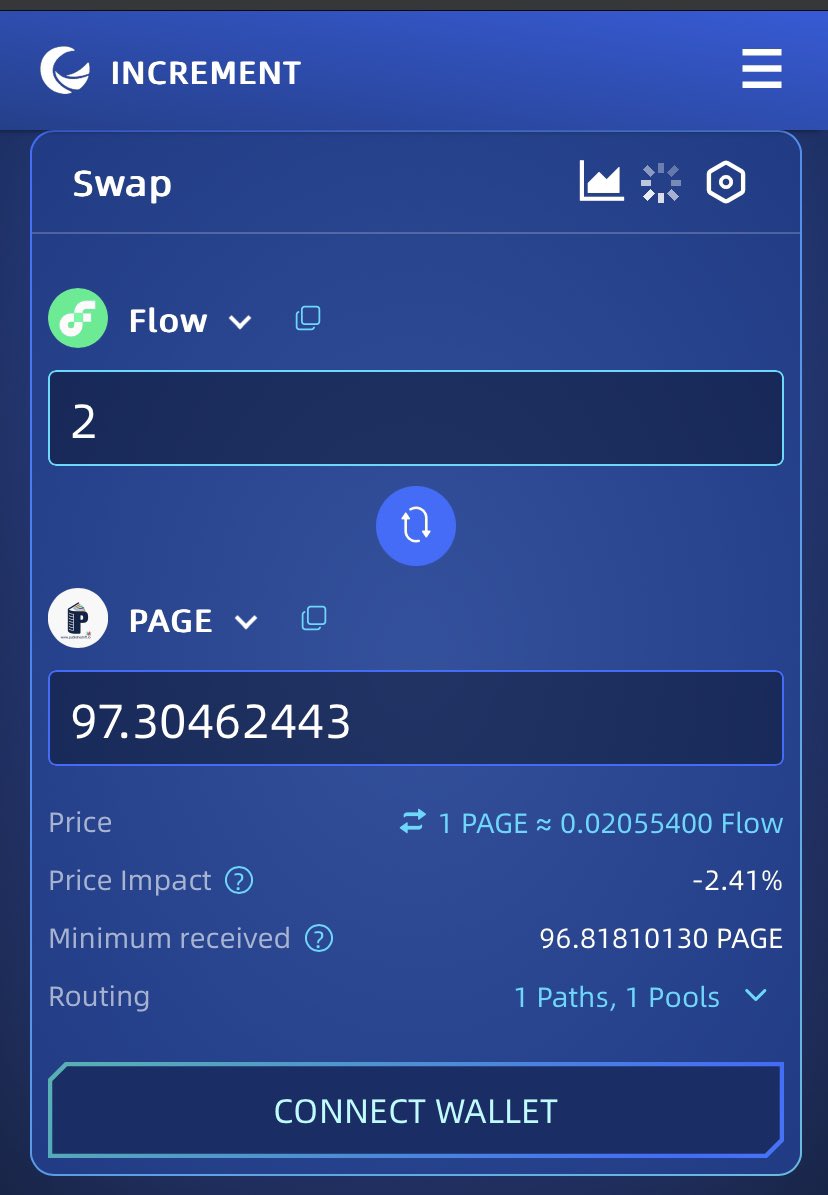 $PAGE now has liquidity and trading pair with $FLOW on <a href="/IncrementFi/">Increment Finance (🌊, 🌊)</a> 

What are you waiting for!!!!!!!!! 🥳🥳🥳