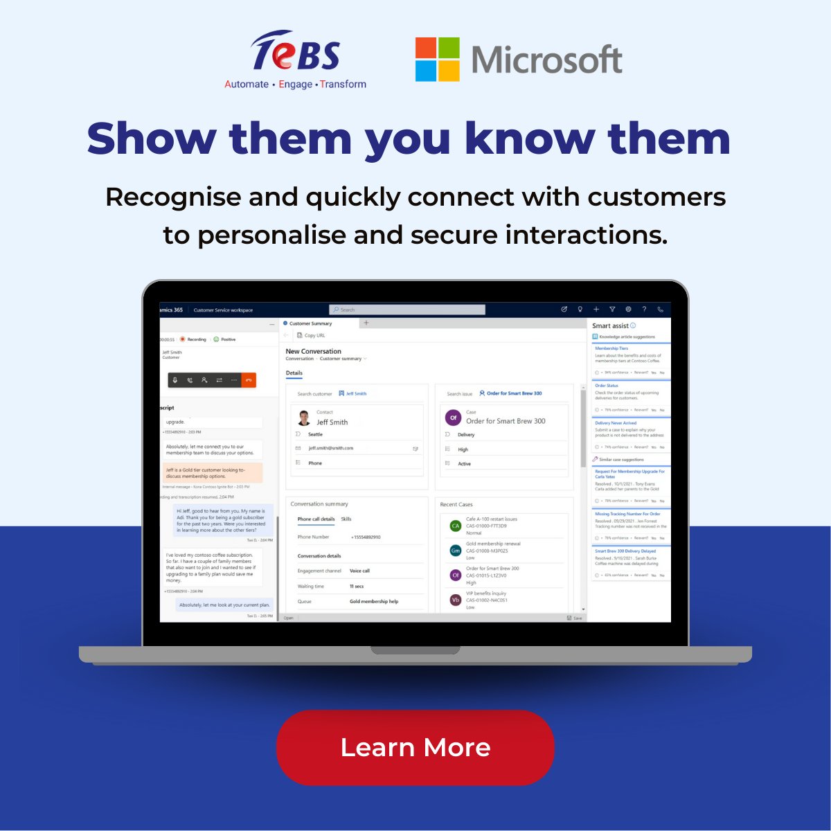 Total_ebiz's tweet image. Enhance business with Dynamics 365 Customer Service - manage interactions, streamline operations, boost productivity, and deliver excellent service. Discover more at totalebizsolutions.com/dynamics365-cu… #CustomerServiceSoftware #CXSoftware #CustomerSupport #CRMSoftware #Digitaltransformation