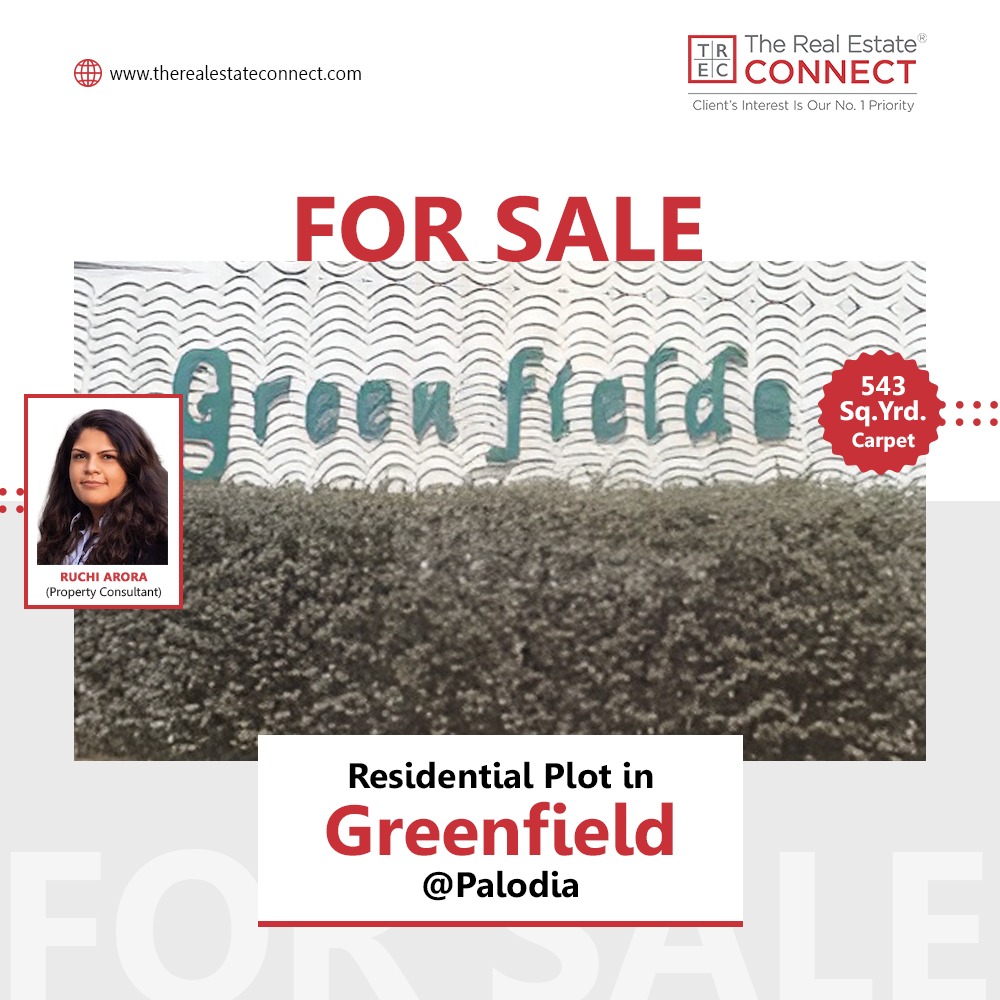 Introducing Greenfield: A premium residential plot in Palodia, offering 543 sq yards of prime real estate in the heart of the western region. Don't miss out on this opportunity to own a piece of modern paradise.

#forsale #ahmedabad #landplot #residentialplots #landparcel