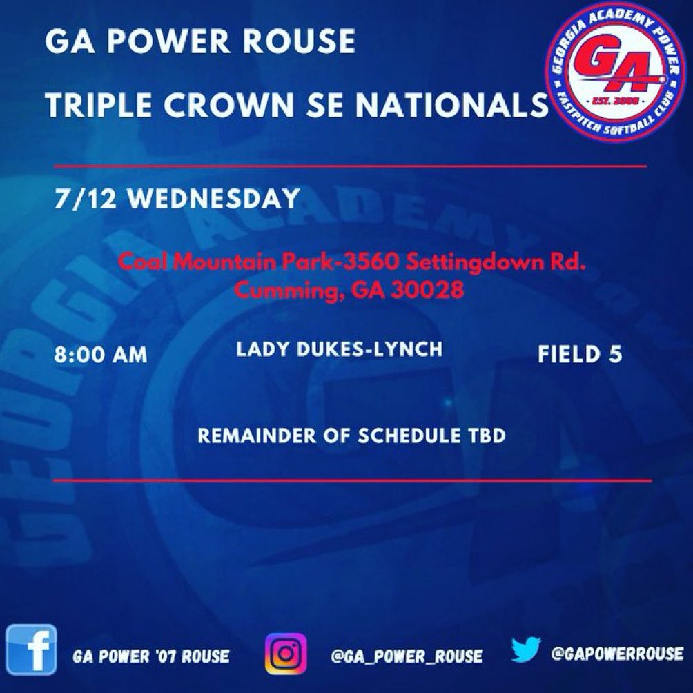 Schedule for tomorrow…. Come watch!!!