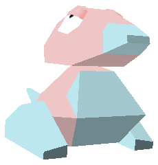 this is an awesome duck made out of shapes