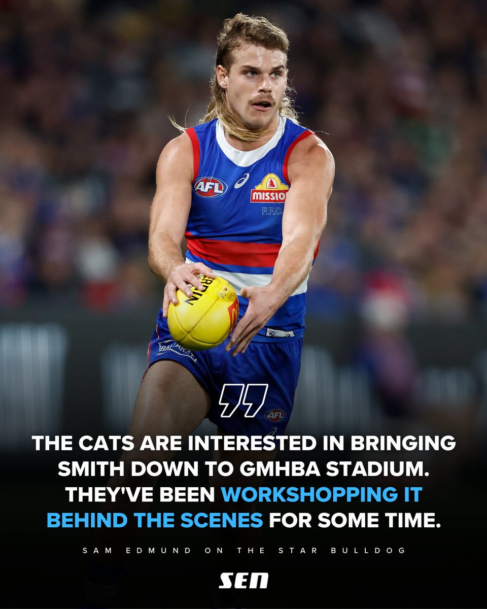 1116sen's tweet image. Geelong are reportedly keen on the star Bulldog. 🐶

READ: bit.ly/3XLKxWW 

#AFL