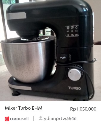 Lihat 'Mixer Turbo EHM', tersedia di Rp 1,050,000 di #Carousell: carousell.app.link/4zxSSNfymBb