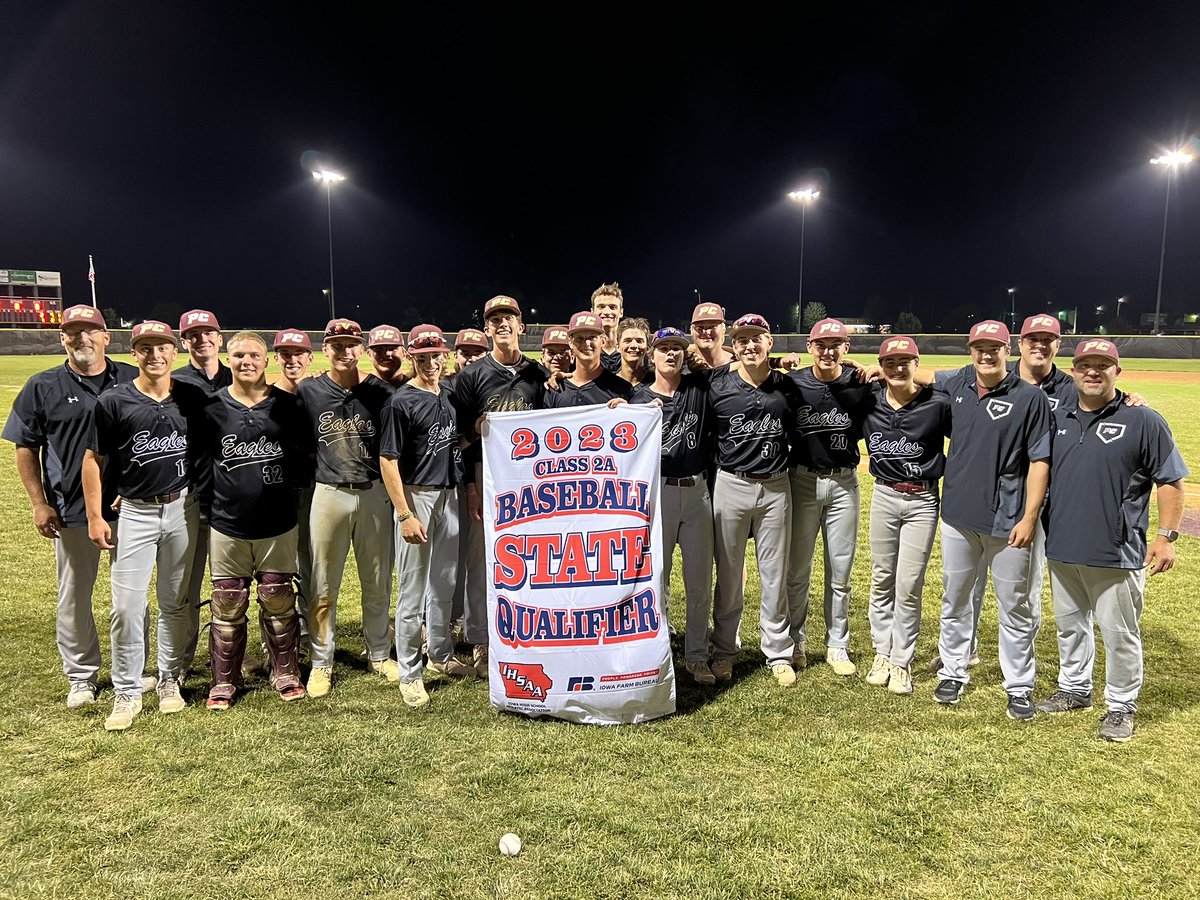 PCEaglesAD's tweet photo. ON TO STATE!!!

Pella Christian Baseball will compete at the State Tournament for the first time since 1994.

The Eagles defeated the four-time defending State Champions, #1 Van Meter, 2-1 after 10 innings of play.

Go Eagles! 🦅⚾️ https://t.co/GKnh7KmZ5m