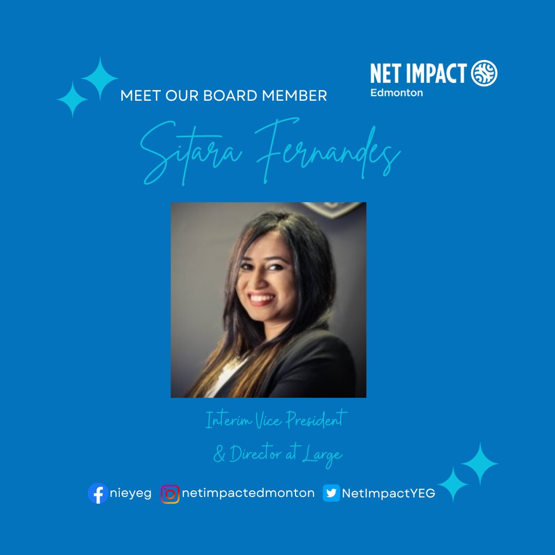 🔆#WelcomeWednesday for our 2023-2024 board member🔆

Here's what Sitara said about her #role at #NIE -
“I support board governance, strategic planning &amp; execution oversight. I partner with Board Chairs to provide meaningful events to the sustainability community in Edmonton.”