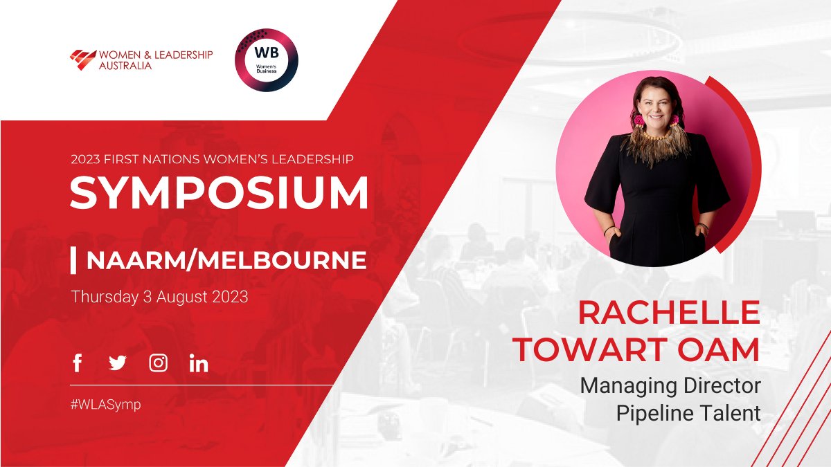 Proud Wonnarura woman <a href="/Rachelletowart/">Rachelle Towart</a> OAM will be joining a panel discussion at the 2023 First Nations Women’s Leadership Symposium being held on 3 Aug in Naarm. See the agenda and book here: wla.edu.au/firstnationssy…
