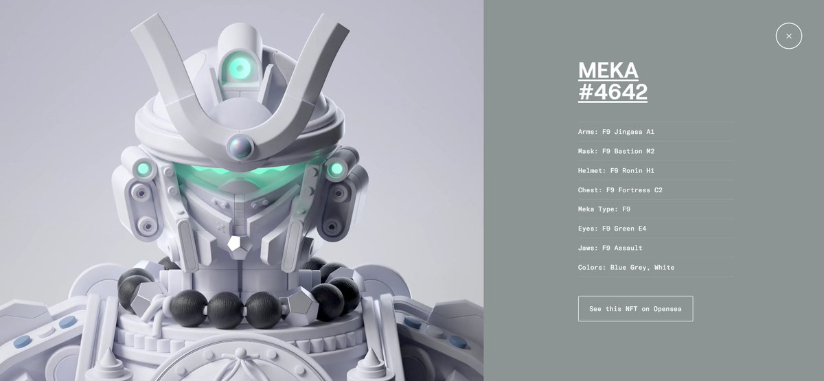 check out the <a href="/MekaVerse/">MekaVerse</a> gallery and find your favorite Meka!  This one belongs to the F9 faction. Which is your favorite faction? 😍                                       #mekaverse #gallery  #NFTs #NFTCommunity #nftcollector #NFT