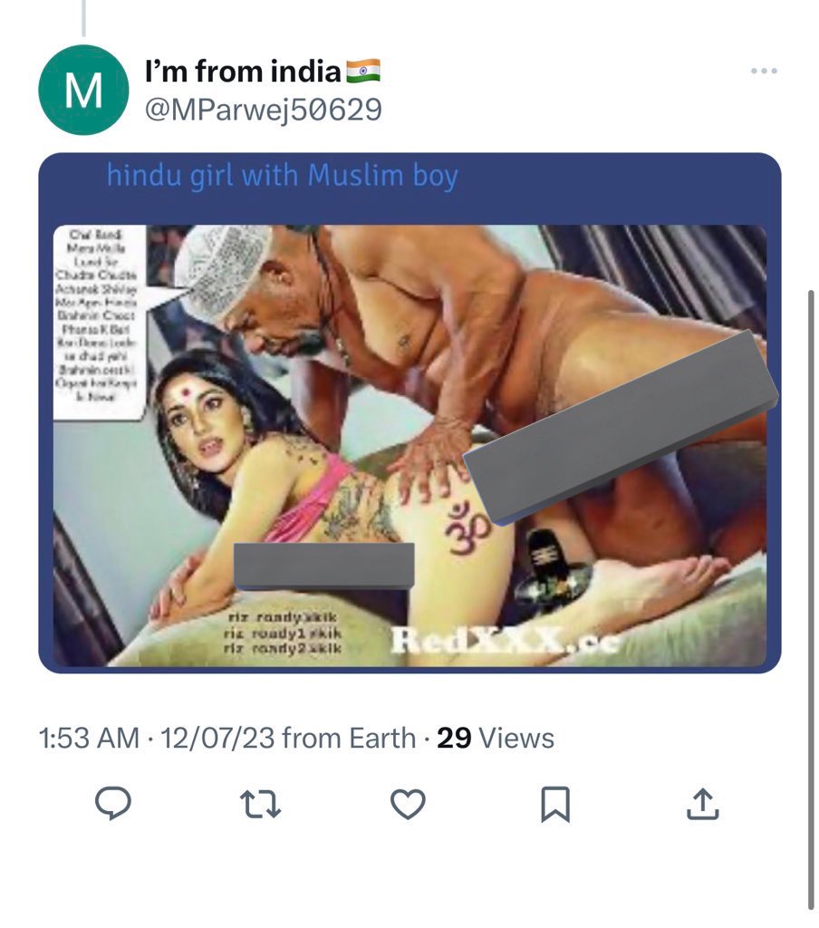 ashishvyas__'s tweet photo. नाम: परिवेज (ट्विटर पर)
निवासी: उत्तरप्रदेश

ट्विटर अकाउंट- @MParwej50629 

ट्विटर अकाउंट के जरिए हिंदू देवी देवताओं के गलत फोटो के गाली दे रहा है। 

हिंदू देवताओं के खिलाफ ऐसी निंदनीय टिप्पणियाँ पूरी तरह से अस्वीकार्य हैं और इससे समाज की शांति और सद्भाव भंग हो करती है। 

मैं @Uppolice से अनुरोध करता हूँ  कि कृपया कार्रवाई करें और इस सांप्रदायिक हिंदू नफरत करने वाले को गिरफ्तार करें।अन्यथा माहौल ख़राब होने पर हम पत्रकारों को दोष मत देना ।

@myogiadityanath @CMOfficeUP @dgpup @UPPViralCheck @myogioffice