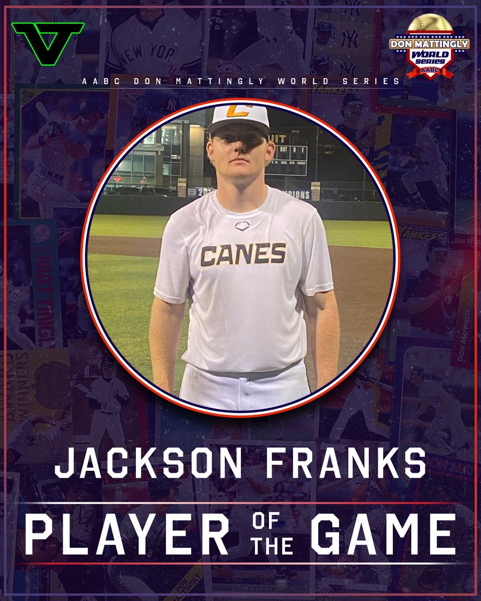 .<a href="/followaabc/">AABC</a> F:<a href="/TheCanesSW/">Canes Southwest</a> Young 2024 4, Elite Baseball 17U National 2
PoG: <a href="/JacksonFranks15/">Jackson Franks</a> 2-3, HR, 2RBI, R
Notable: <a href="/ShawnTRobertson/">Shawn Robertson</a> 4 IP, 6K, 5H, 2 ER
