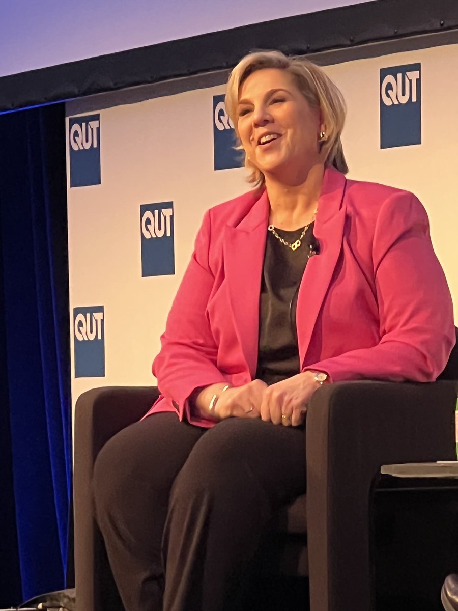 Robyn Denholm remembers early work moments ⁦@QUT⁩ #qutblf ⁦@QUTBusiness⁩