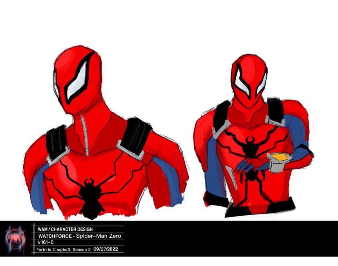 Krootzy's tweet photo. Apparently Spider-Man Zero was supposed to be in Spiderverse, what a shame he was scrapped https://t.co/VwQL7YekzB